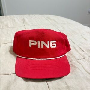 Vintage Ping Red Cap with White Trim